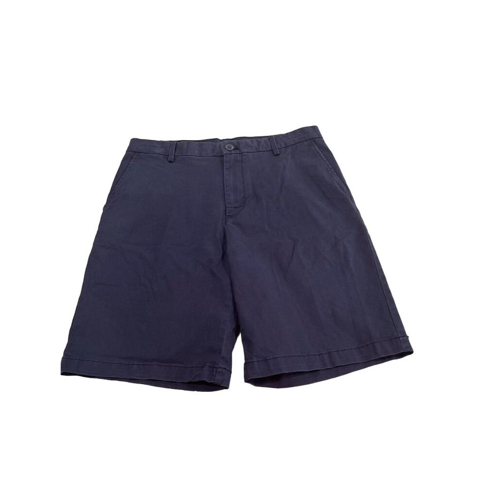 IZOD Saltwater Stretch Men's Chino Shorts Blue Size 30 Flat Front Summer Casual‎